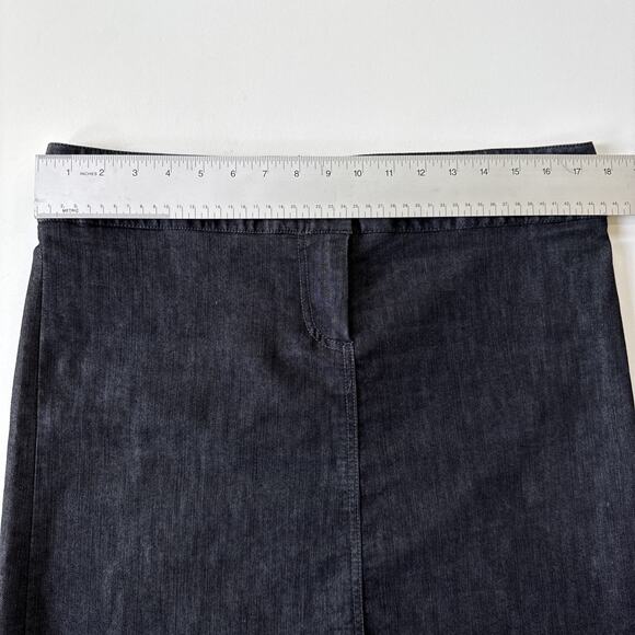 Kenneth Cole Reaction Black Demin Mini Skirt Jean Pencil Y2K Women's Size‎ 10 - Picture 8 of 10
